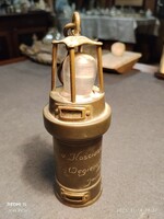 Antik bányász karbid lámpa