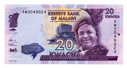 Malawi 20 Kwacha Bankjegy 2015 P63b