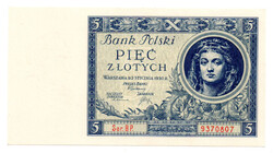 Lengyelország 5 Zloty Bankjegy 1930 P72a