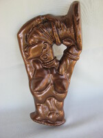 Női akt fém fali dísz