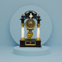 Biedermeier oszlopos asztali óra