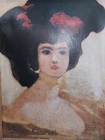 Vaszary nagyméretű régi nyomata, 56 x 74 cm-es. 1440