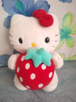 Hello Kitty plüss macska, cica, rajzfilm, mese figura