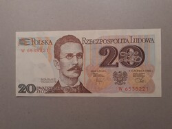 Lengyelország - 20 Zloty 1982 UNC