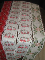 Aranyos gépihímzett karácsonyi madeira szalag