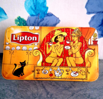 Vintage fèmdoboz, Lipton teás fémdoboz