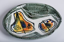 Zsuzsa Györgyey Abstract Ceramic Bowl - Cubist Still Life