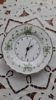 Hollóháza porcelán Erika mintás óra