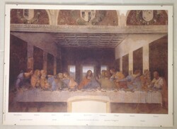 UTOLSÓ VACSORA - NYOMAT - STA MARIA DELLE GRAZIE jegyzéssel - 70 x 50 cm-es