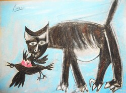 Picasso: Fogoly -  tanulmányrajz