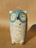 Magyar Iparművészeti kerámia Gorka Lívia tervezésű kerámia bagoly figura