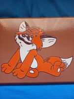 VUK a kisróka mesefigurás Retro zomànctàbla Tűzzománc Tábla Ritka!!!