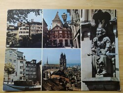 Svájc, Zürich, óváros, mozaiklap, 1971