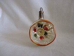 RÉGI ÜVEG KARÁCSONYFADÍSZ - REFLEX GÖMB!