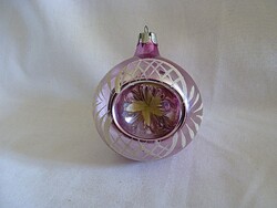 RÉGI ÜVEG KARÁCSONYFADÍSZ - REFLEX GÖMB!