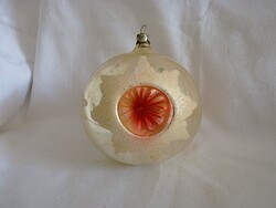 RÉGI ÜVEG KARÁCSONYFADÍSZ - REFLEX GÖMB!