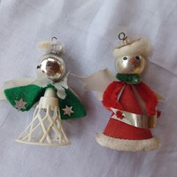 Régi gablonz karácsonyfadísz- 2 db! Retro, vintage