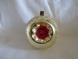 RÉGI ÜVEG KARÁCSONYFADÍSZ - REFLEX GÖMB!