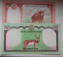 Nepál 5-10 rupees 2017 UNC