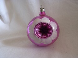 RÉGI ÜVEG KARÁCSONYFADÍSZ - REFLEX GÖMB!