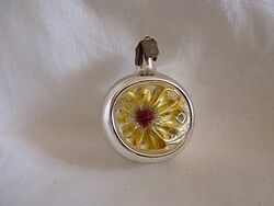 RÉGI ÜVEG KARÁCSONYFADÍSZ - REFLEX GÖMB!