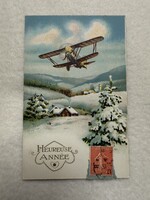 Antik, régi litho Karácsonyi  képeslap                            -4.