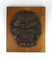 1X949 Olcsai Kiss Zoltán Budapest bronze wall plaque, relief