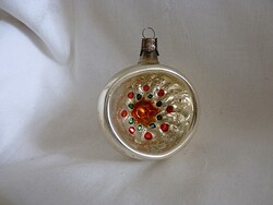 RÉGI ÜVEG KARÁCSONYFADÍSZ - REFLEX GÖMB!