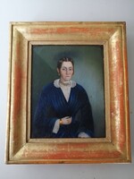 ANTIK BIEDERMEIER NŐI PORTRÉ
