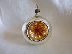 RÉGI ÜVEG KARÁCSONYFADÍSZ - REFLEX GÖMB!