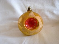 RÉGI ÜVEG KARÁCSONYFADÍSZ - REFLEX GÖMB!