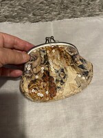 Vintage flitteres két rekeszes pénztárca.