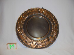 Retro fém falitál, falitányér, falidísz