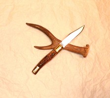 Régi POLYÁK maskara bicska, megújulva. Gyűjteményből. Kés, bicska, tőr, borotva.