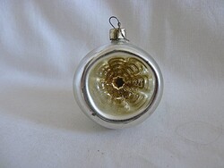 RÉGI ÜVEG KARÁCSONYFADÍSZ - REFLEX GÖMB!