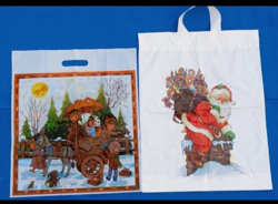 Retro 2 db karácsonyi reklámtáska