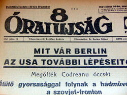1941 július 15  /  8 Órai Ujság  /  RÉGI EREDETI ÚJSÁG Ssz.: 184