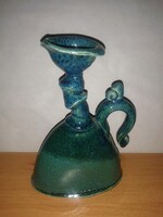 Iparművész kerámia gyertyatartó - 17 cm (43/d)