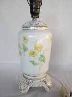 Drasche porcelán sárga virágos lámpatest lámpa