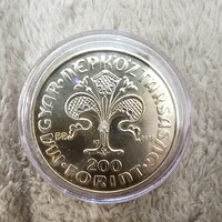 1978. Ezüst 200ft. Anjou Károly Róbert első magyar aranyforintja.