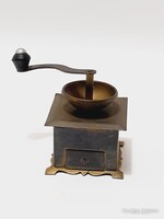 Mini réz kávédaráló, vitrin dísz