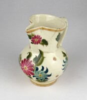 1X956 Antik jelzett Zsolnay fajansz kancsó, kisváza