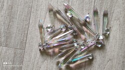 Vintage üveg kristály csillár függő alkatrész elérhető kreatív célra is karácsony sérült egyben több