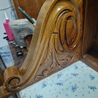 Bécsibarokk nagyméretű polc, fali konzol felújítva