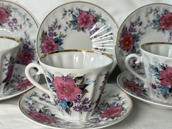 Lomonosov (Lomonoszov, orosz, szovjet, USSR) porcelán teás csésze.