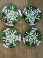 Körmöcbányai majolika falitányér, 4 darab