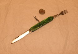 Szovjet  bicska, villás. Gyűjteményből. Kés, bicska, tőr, borotva.