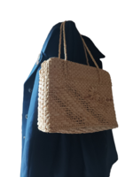 Szép állapotú kézzel fonott nagyobb méretű praktikus táska