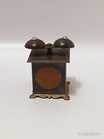 Mini réz óra, vitrin dísz