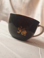 Hollóházi matt fekete kávés csésze